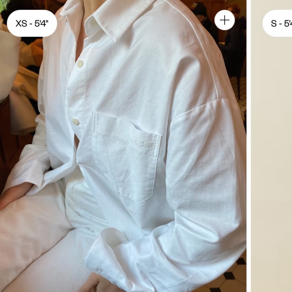 Djerf Ave Breezy Shirt White S - Picture 3 of 3